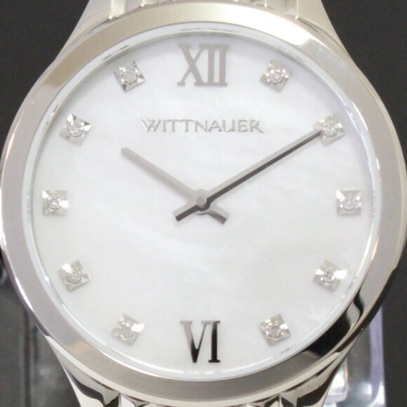 Wittnauer Ladies Cosmopolitan Watch 10 Hand Set Diamonds 34mm - Picture 12 of 13